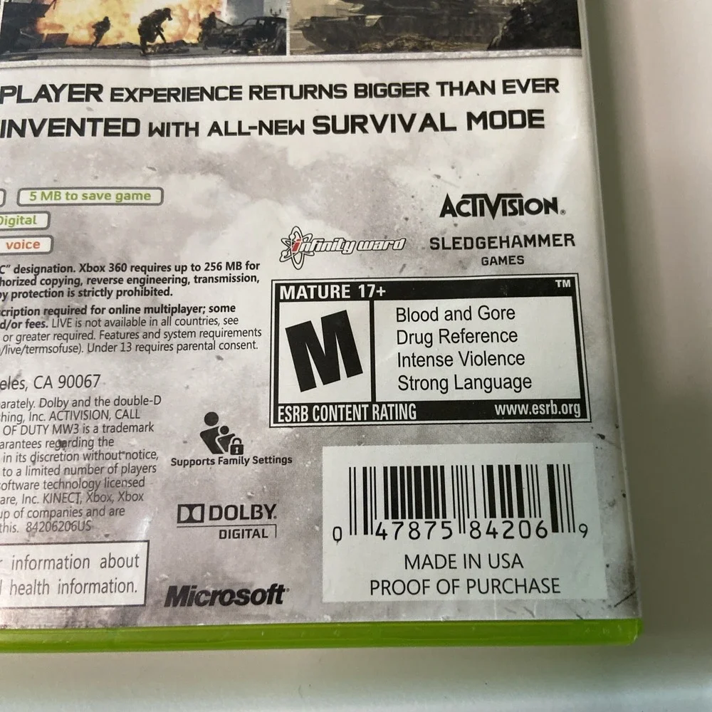 Call of Duty Modern Warfare 3 Video Game Xbox 360 Action War Booklet CIB